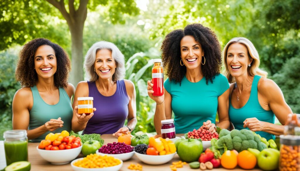 Women enjoying high potency vitamins